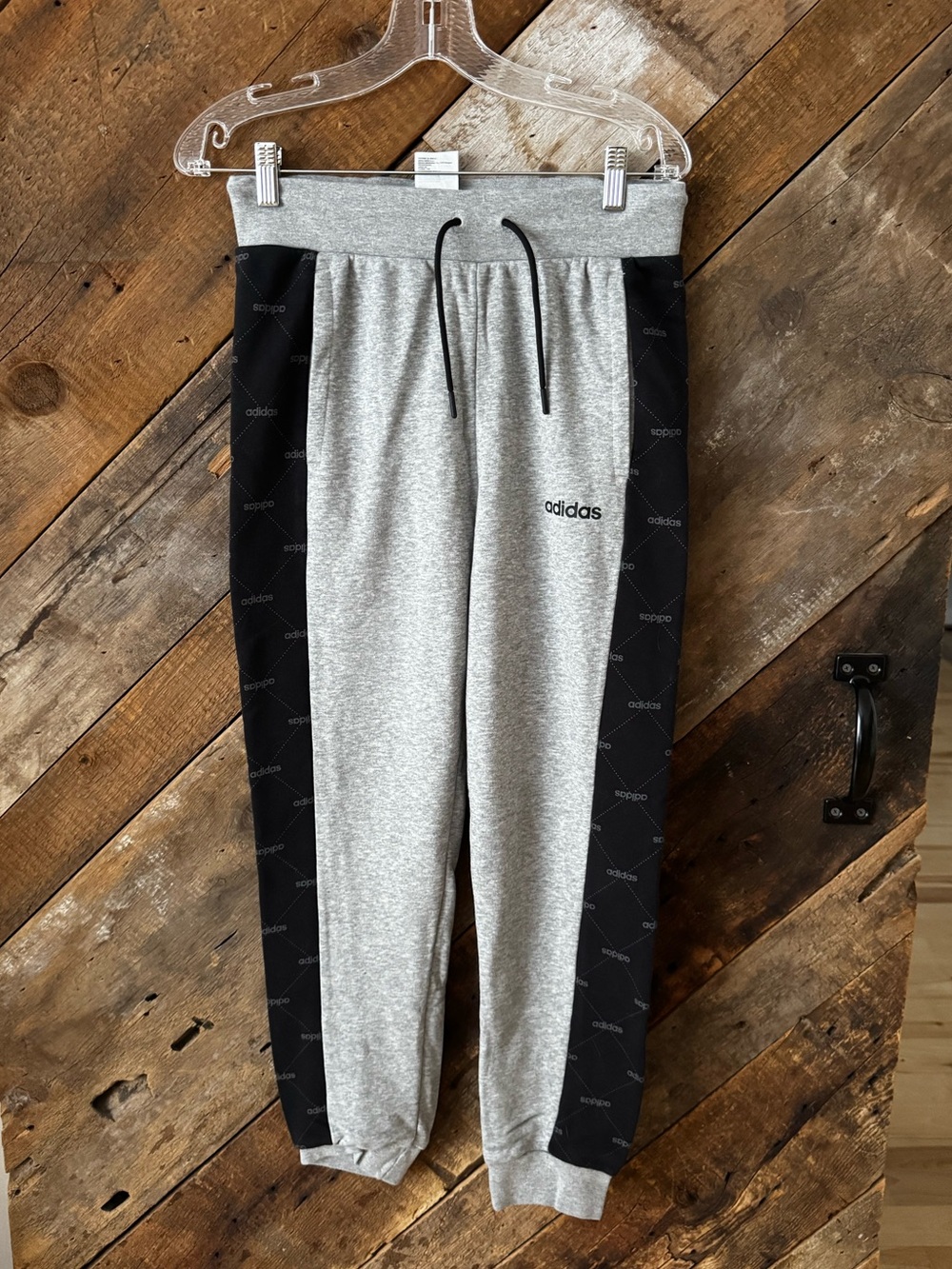 adidas Gray Sweatpants with Black Side Panels - Men